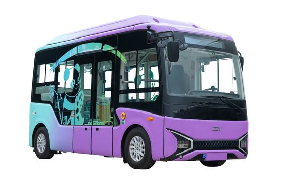 गुणवत्ता  Electric Mini Buses Zero Emission Minibus Passenger Capacity 11 Seaters Battery Capacity 80kwh कारखाना