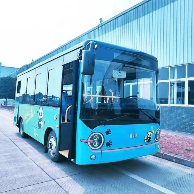 6.6 मीटर इलेक्ट्रिक मिनी बस बैटरी चार्जिंग वाहन LHD RHD 23 सीटें