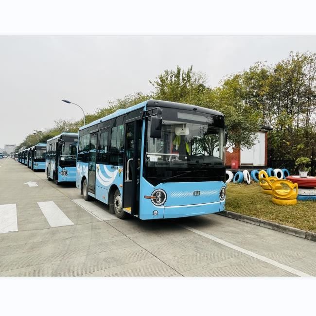 6.6m ZEV बस नई ऊर्जा बस शून्य उत्सर्जन दो दरवाजे 16 यात्री सीट के साथ