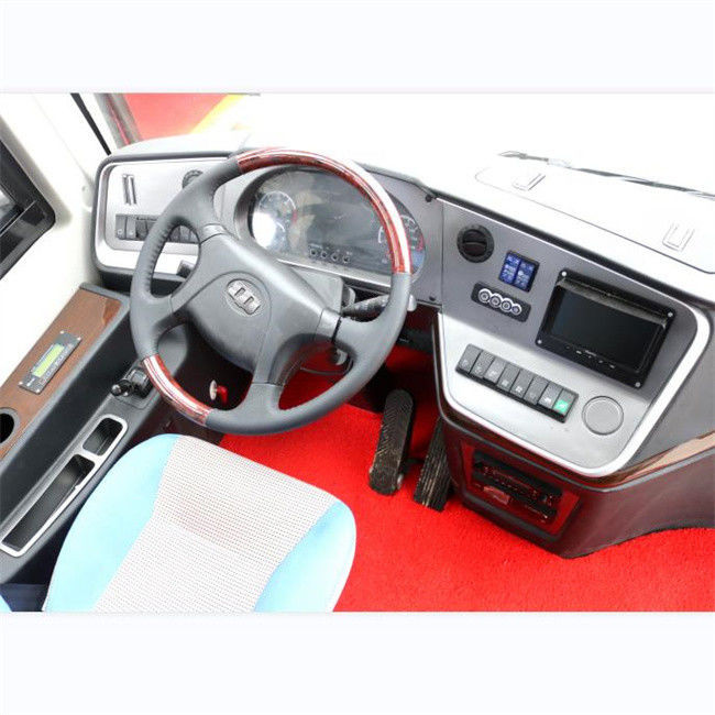 11 मीटर इलेक्ट्रिक कोच बस लक्जरी टूरिस्ट बस 46 सीटें टिकाऊ सार्वजनिक परिवहन समाधान