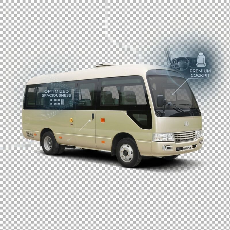 सार्वजनिक परिवहन के लिए 18 सीटों और 89.7 kWh बैटरी वाली 6 मीटर इलेक्ट्रिक मिनी कोस्टर बस